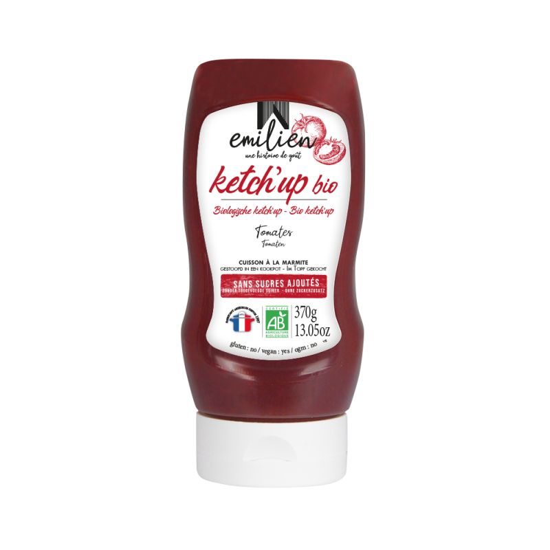 Sauce ketchup sans sucres ajoutés, squeeze, 370g