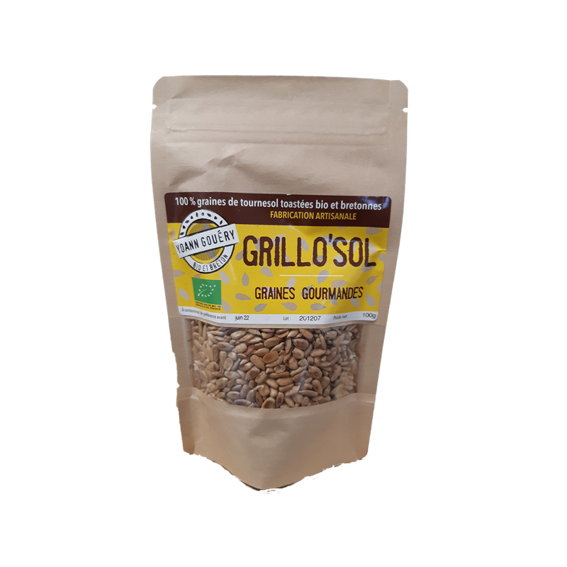 Grillo'Sol, graines de tournesol torréfiées 100g