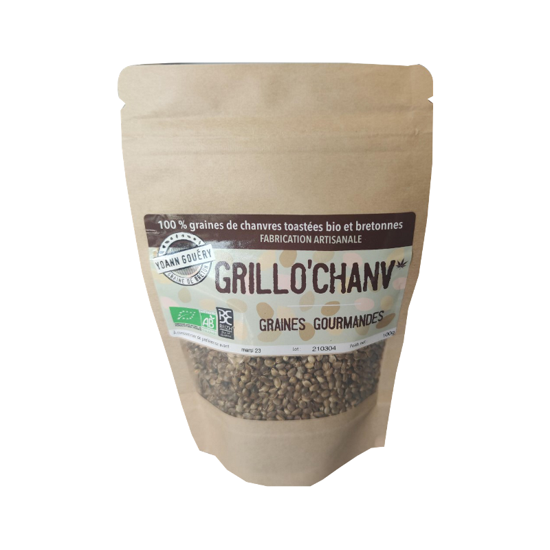 Grillo'Chanv', graines de chanvre torréfiées 100g