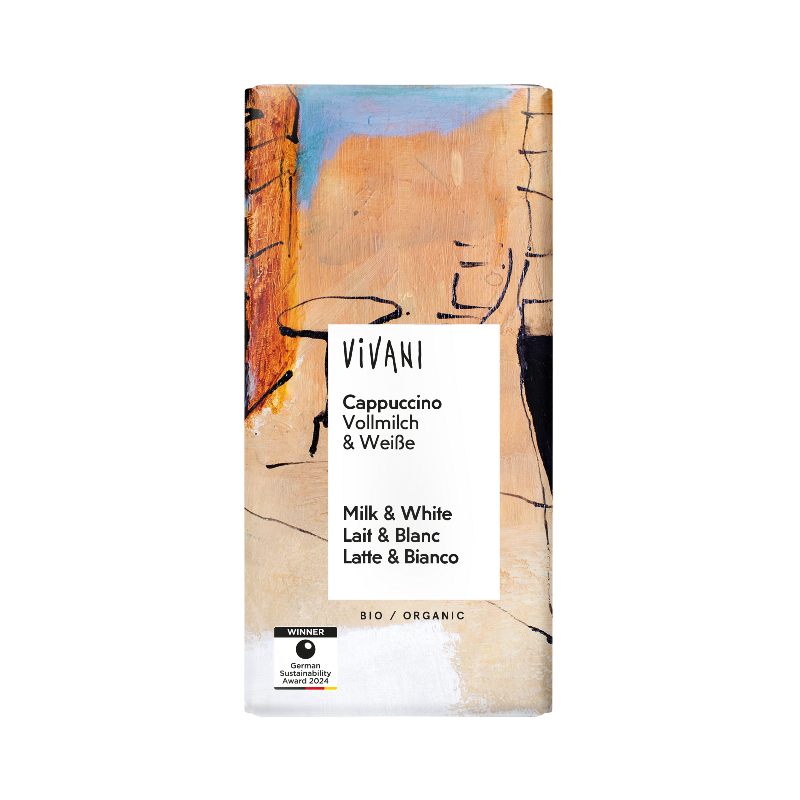 Chocolat cappuccino lait et blanc 100g