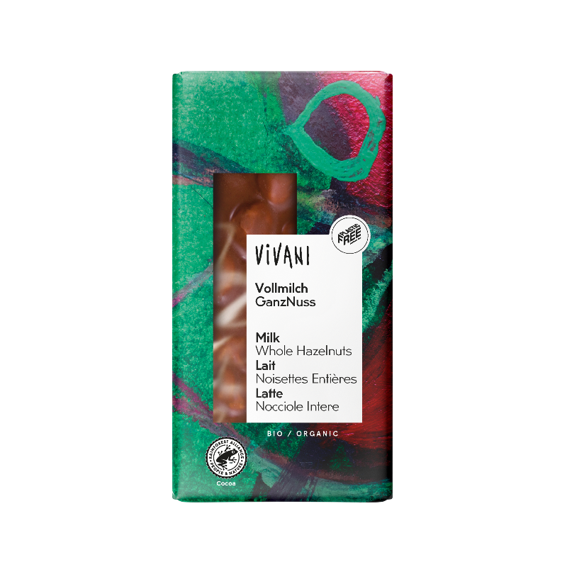 Chocolat lait noisettes entières 100g