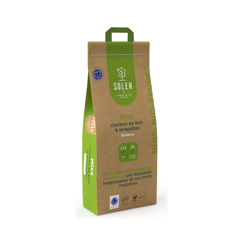 Charbon de bois et briquettes pour barbecue 4kg