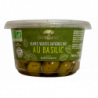 Olives vertes entières au basilic en pot, 250g