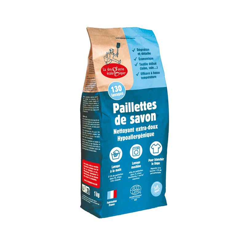 Paillettes de savon huiles bio en sac 1kg
