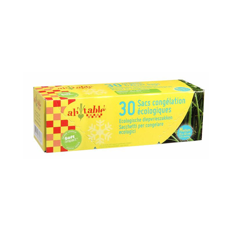 Sacs congélation éco, boîte de 30, 25x30 cm