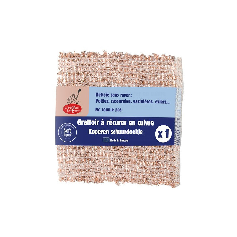 Grattoir à récurer en cuivre x1