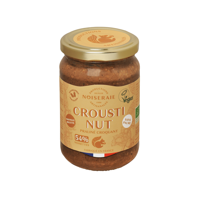 Pâte à tartiner Croustinut, praliné croquant noisette 54% 300g