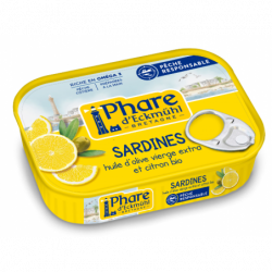 Sardine pêche responsable" citron et huile d'olive vierge extra 135g"