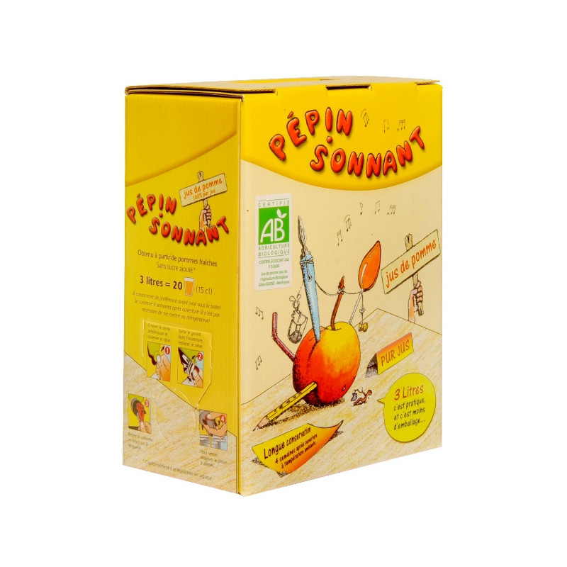 Jus de pomme bib 3L