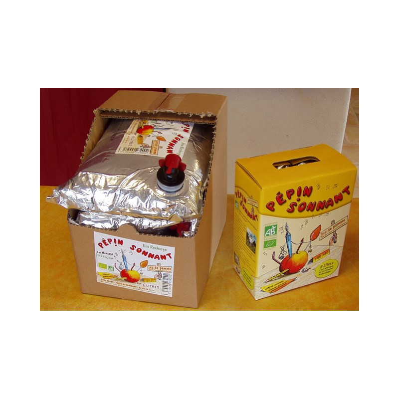Jus de pomme éco recharge bib 3L