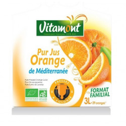 Pur jus orange de Méditerranée, fontaine souple 3L