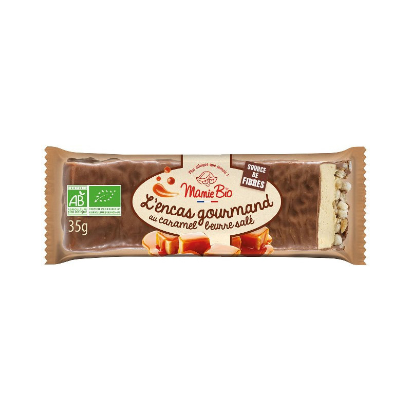 Barre chocolatée au caramel au beurre salé 35g