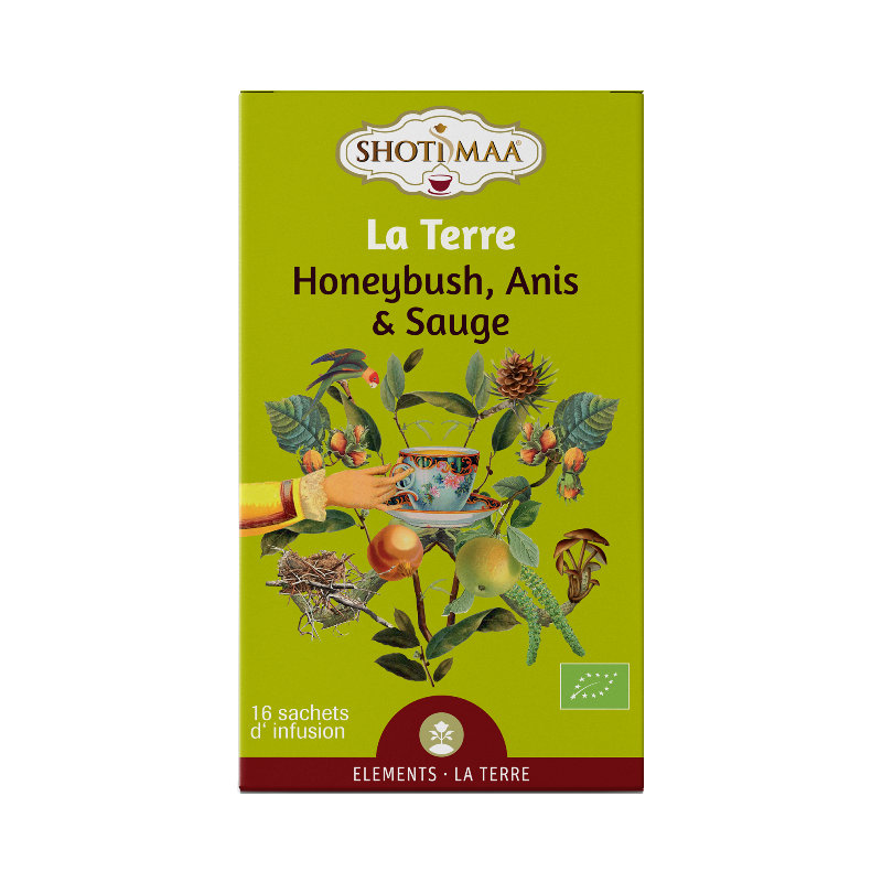 Infusion La Terre : honeybush, anis et sauge 16 sachets