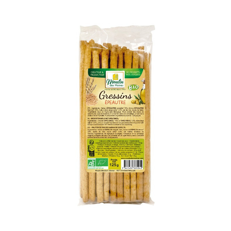 Gressins d'épeautre 125g