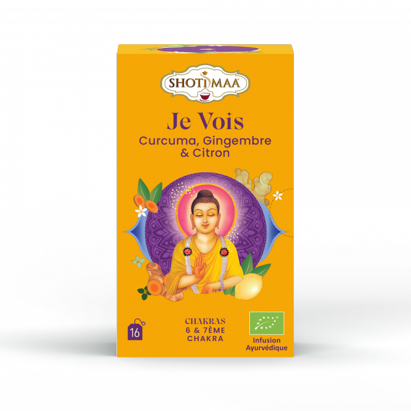 Infusion Je vois : gingembre citron 16 sachets