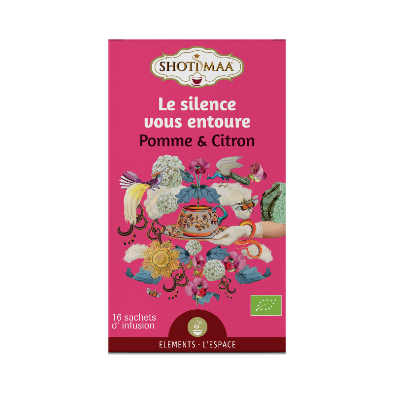 Infusion Le silence vous entoure : pomme et citron 16 sachets