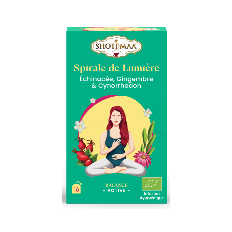 Infusion Spirale de lumière : échinacée, gingembre et cynorrhodon 16 sachets