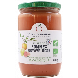 Purée pommes goyave rose 630g