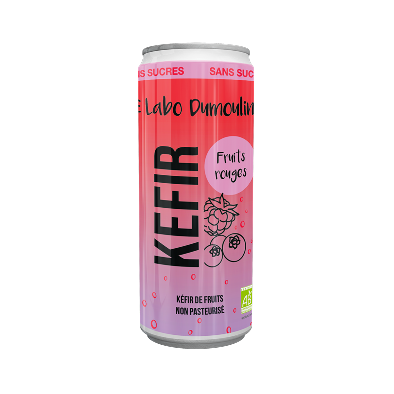 Kéfir fruits rouges en canette 25cl