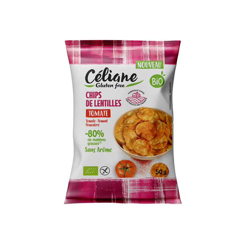 Chips de lentilles tomate, sans gluten 50g