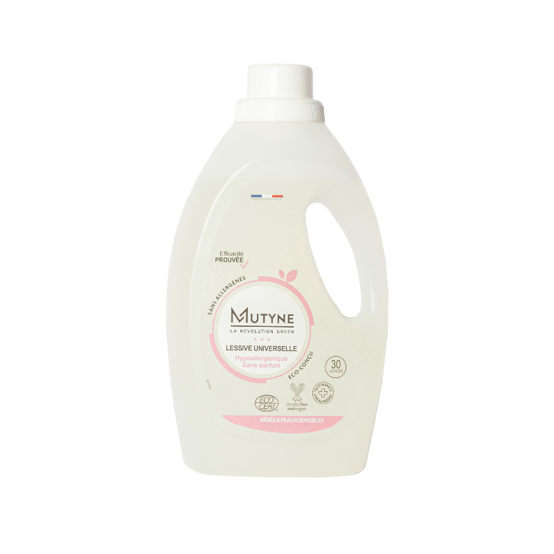 Lessive liquide universelle hypoallergénique bébé et peaux sensibles 1,5l