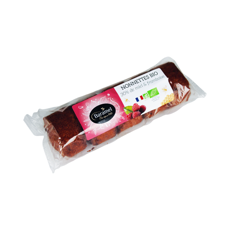 Nonnette au miel (30%) et à la framboise x5 160g