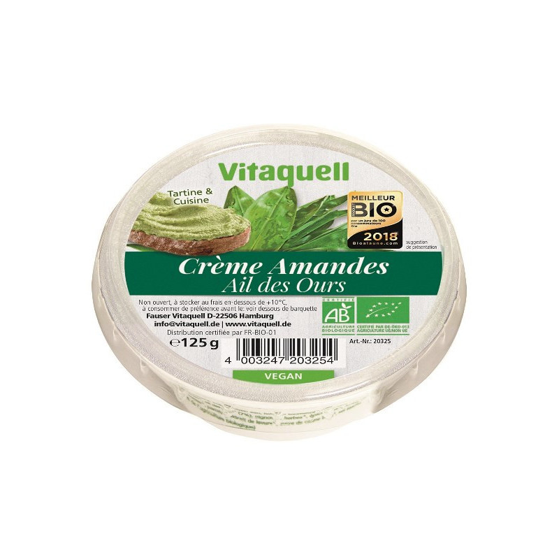 Crème à base d'amandes ail des ours" 125g"