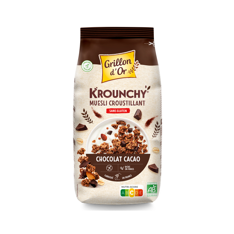 Krounchy chocolat cacao sans gluten 500g