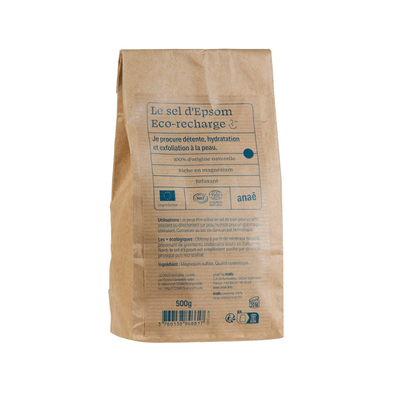 Sel de bain d'Epsom écorecharge 500g