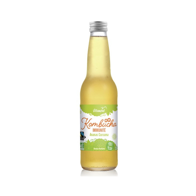 Kombucha immunité ananas curcuma 33cl