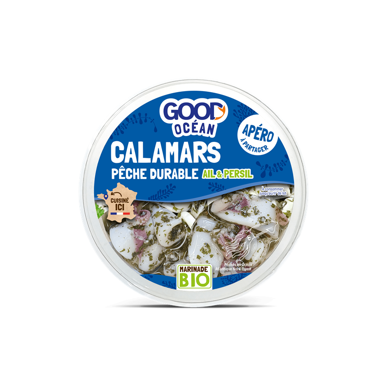 Tapas de calamar pêche durable" ail et persil 100g"