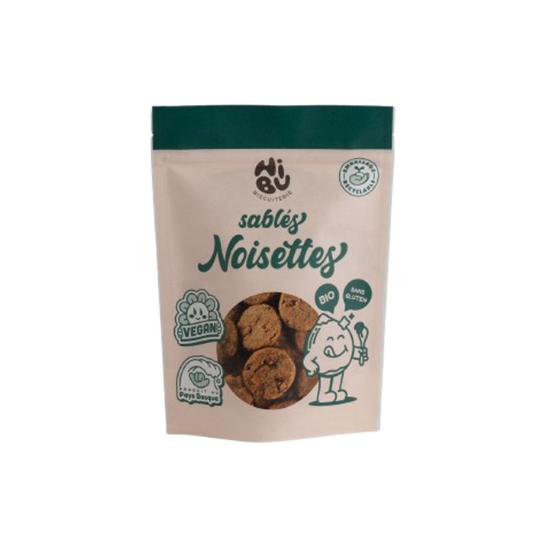 Sablés noisettes, sans gluten et végan 120g