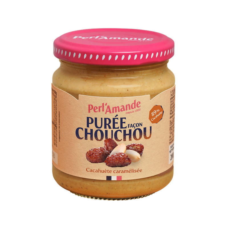 Purée de cacahuète toastée au caramel bio, façon Chouchou" 200g"