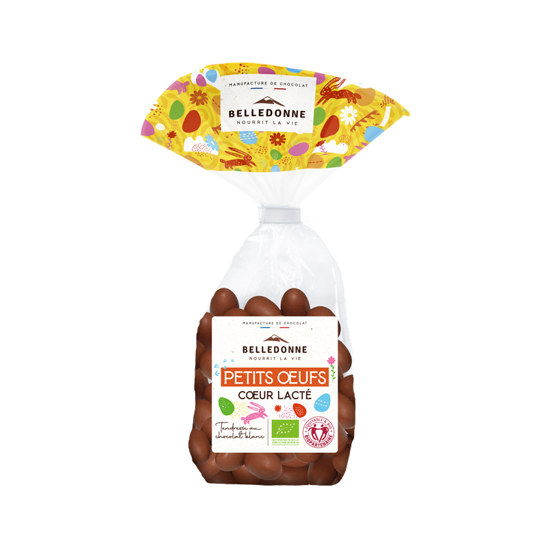 Petits oeufs chocolat au lait coeur lacté 100g