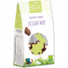 Oeufs de Pâques végan: noir plein 72%, noir praliné, lait de riz praliné 100g