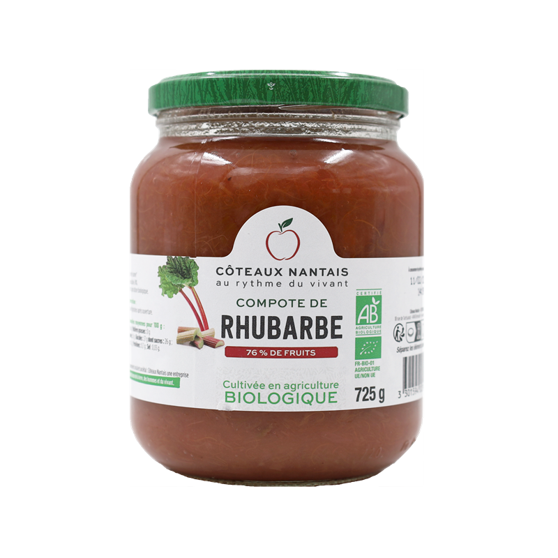 Compote rhubarbe sucre Fairtrade 725g