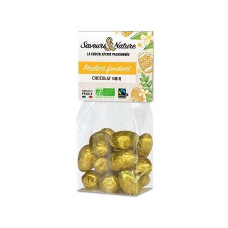 Sachet d'oeufs pralinés enrobés de chocolat noir 150g