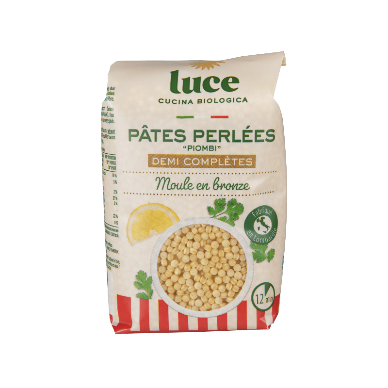 Pâtes perlées demi complètes Piombi" 500g"