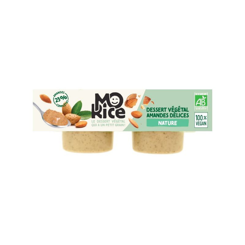 Dessert fermenté à base de purée d'amande, sucré 2x100g