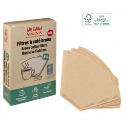Filtre à café n°4 en papier brun FSC, boîte de 80 filtres