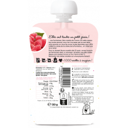 Purée de framboise en gourde, dès 4/6 mois 120g