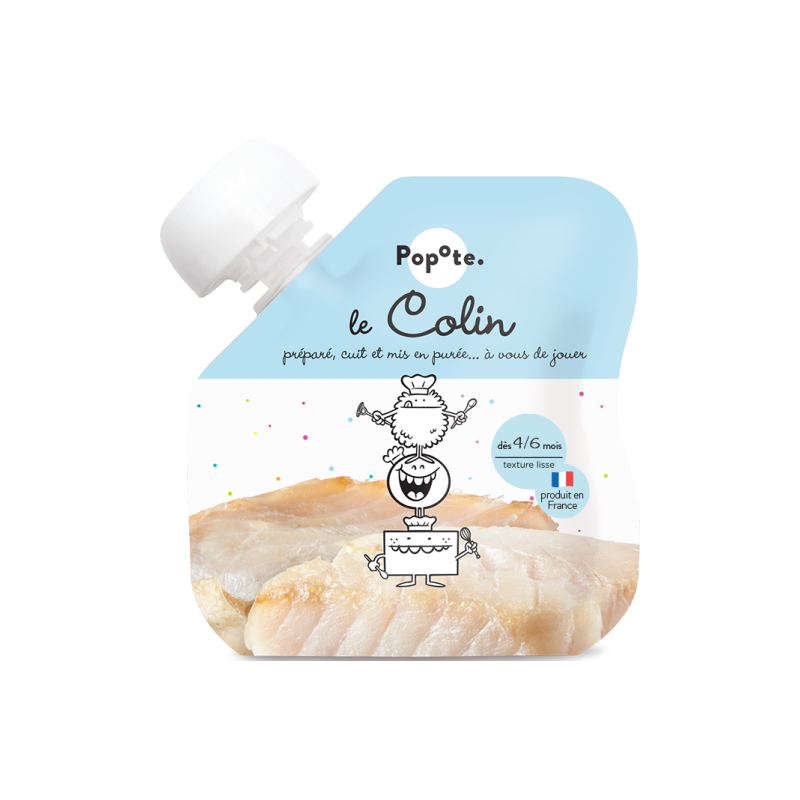 Purée de colin en gourde, dès 4/6 mois 60g