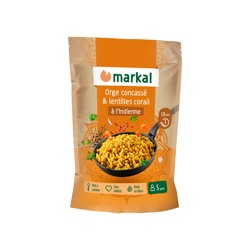 Mix à l'Indienne, orge concassé et lentilles corail 350g