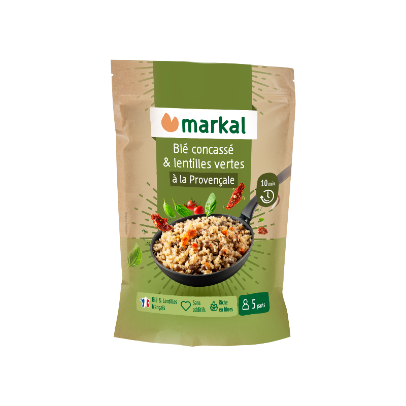 Mix à la Provençale, blé concassé et lentilles vertes 350g