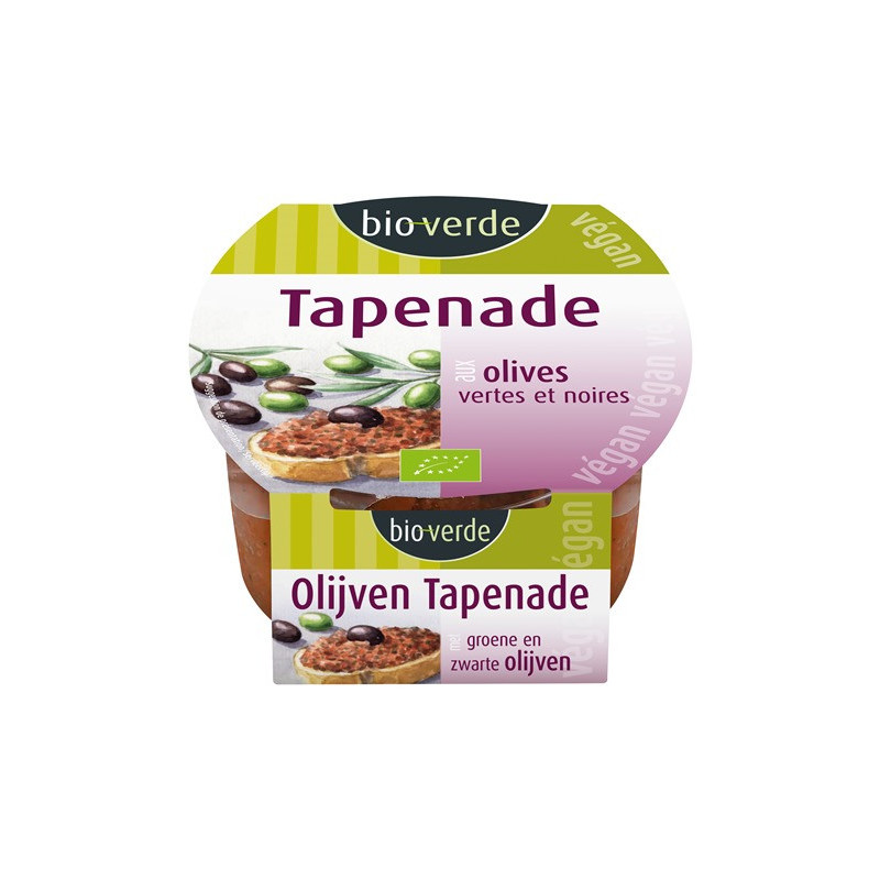 Tapenade fraîche aux olives vertes et noires, végan 150g