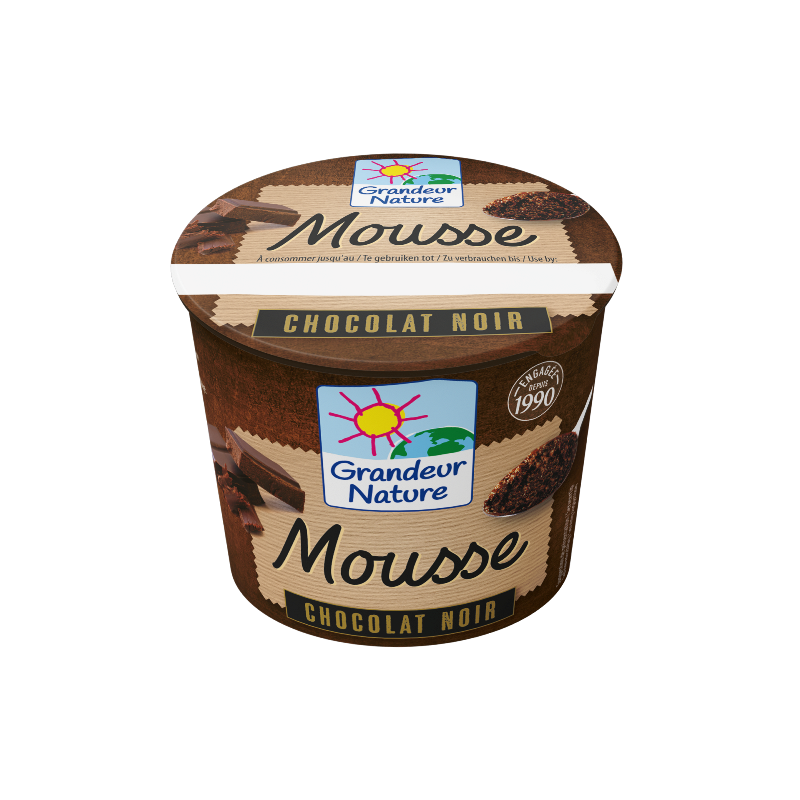 Mousse au chocolat noir en pot carton 100g