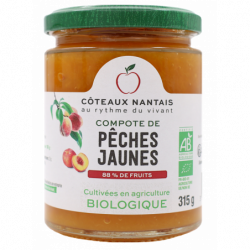 Compote pêches jaunes sucre...