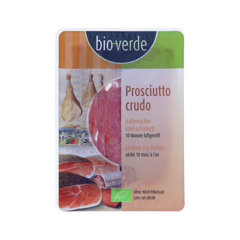 Jambon cru italien Prosciutto sans sel nitrité 80g