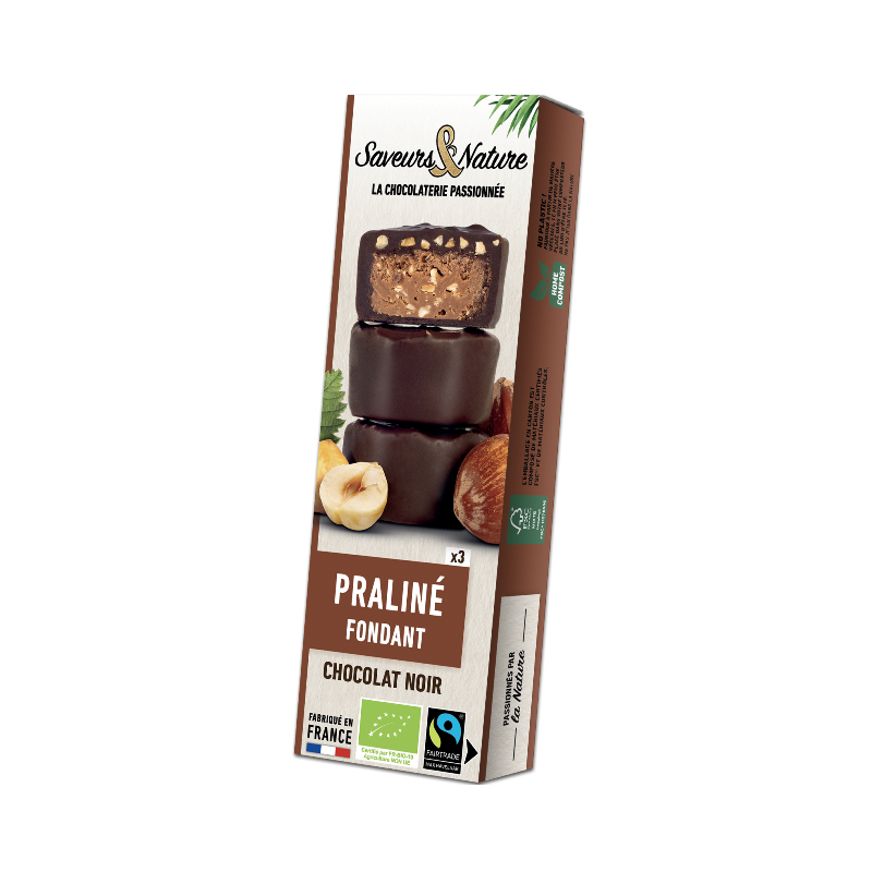Rocher praliné noisette chocolat noir 3x15g
