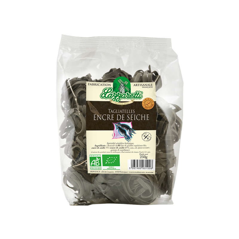 Pâte tagliatelle à l'encre de seiche 250g